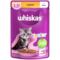 Вологий корм для кішок Whiskas Kitten Курка в желе 85 г (5900951302152)