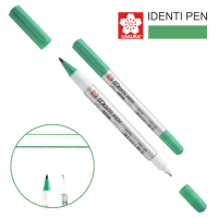 Маркер Sakura перманентний IDENTI PEN, двосторонній, 0,4/1 мм, Зелений (084511365162)