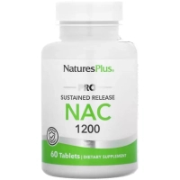 Вітамінно-мінеральний комплекс Natures Plus NAC N-ацетил L-цистеїн уповільненого вивільнення, 600 мг (NAP-05164)