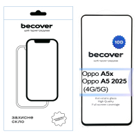Скло захисне BeCover 10D Oppo A5x / A5 2025 (4G/5G) Black (713930)