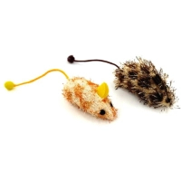 Іграшка для котів Hippie Pet Мишки в плямочку різнокольорові 7 см 2 шт (HIPCT12053)