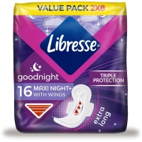 Гігієнічні прокладки Libresse Maxi Goodnight 16 шт. (7322541311708)