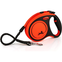 Повідець для собак Flexi Xtreme стрічка M 5 м/35 кг помаранчева (4000498034309)