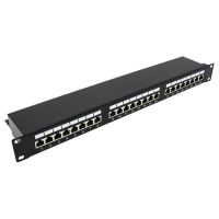 Патч-панель 19" 24xRJ-45 STP cat.5e, 1U Kingda (KD-PP30-STP-C5e-24P)