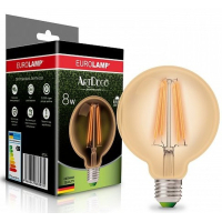 Лампочка Eurolamp G95 8W E27 4000K (LED-G95-08274(Amber))