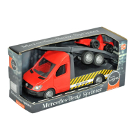 Масштабна модель автомобіля Tigres Mercedes-Benz Sprinter евакуатор з лафетом (червоний) (39740)