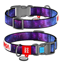 Нашийник для тварин WAUDOG Nylon з QR адресником "NASA21" пластиковий фастекс XXL (284-0148)