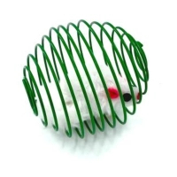 Іграшка для котів Hippie Pet М'ячик з мишкою зелений 7 см (HIPCT2304027Z)