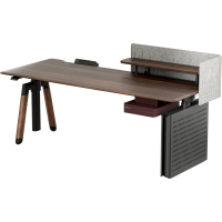 Комп'ютерний стіл Sihoo з електрорегулюванням висоти D07 1.8m Walnut/Black (D07A-101/D07J-101-AB/D07-P)