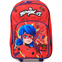 Рюкзак дитячий Perletti Miraculous LadyBug на колесах, червон (P13119)