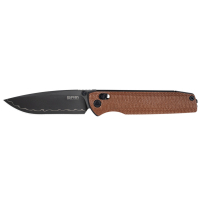 Ніж SRM Terrier 140Cr, Brown Micarta, Black Stonewash (258L-MN2)