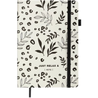 Книга записна Buromax RELAX, А5, 96 аркушів, клітинка, білий (BM.295101-12)