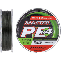 Шнур Select Master PE 100m Dark Green 0.27мм 33кг (1870.15.96)