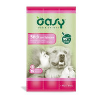 Ласощі для собак OASY Stick м'ясні палички з лососем 36 г (8054329510247)