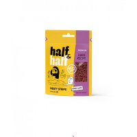 Ласощі для котів Half&Half у формі м'ясних смужечок з качкою 50 г (4823082431847)