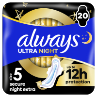 Гігієнічні прокладки Always Ultra Secure Night Extra Розмір 5 20 шт. (8006540903766)