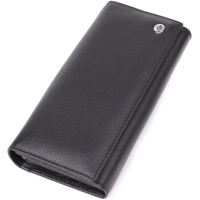 Гаманець ST Leather З натуральної шкіри Чорний (23088)