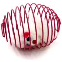 Іграшка для котів Hippie Pet М'ячик з мишкою рожевий 7 см (HIPCT2304027RO)