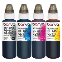 Чорнило Barva Canon PGI-5PGBK pigm + CLI-8C/M/Y 4x100 мл special (CPGI5-100-MP)