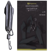Безпечна кліпса RidgeMonkey Connexion Uni Lead Clip (5 шт/уп) silt black (9168.05.05)