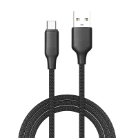 Дата кабель USB 2.0 AM to USB-C 1.0m 3A TPE embossed black ColorWay (CW-CBUC101-BK)