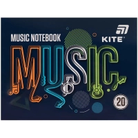 Зошит Kite для нот Music, А5, 20 аркушів (K26-405)