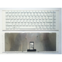 Клавіатура ноутбука Sony VPC-EG Series белая с белой рамкой RU (A43254)