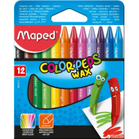 Олівці кольорові Maped Color Peps Wax Crayons воскові 12 кольорів (MP.861011)