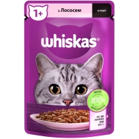Вологий корм для кішок Whiskas Лосось у соусі 85 г (5900951302053)