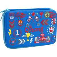 Пенал Cool For School з тисненням 1 відділення Блакитний (QT-3992-Blue)