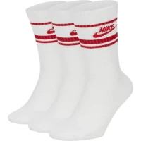 Шкарпетки Nike U NK NSW EVERYDAY ESSENTIAL CR 3PR DX5089-102 38-42 3 пари Білий/Червоний (196148786170)