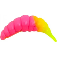 Силікон рибальський FishUP Ozi 1.2" 133 - Bubble Gum/Hot Chartreuse, cheese taste (10шт/уп) (1864.14.18)