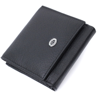 Гаманець ST Leather З натуральної шкіри Чорний (22709)