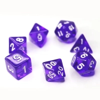 Набір кубиків для настільних ігор Games 7 Days Transparent 7 Dice Set - Dark purple (g7dtran08)