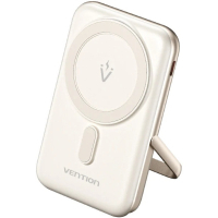 Батарея універсальна Vention Magnetic Wireless 10000mAh 20W PD USB-C In/Out, QI-15W White (FHNW0)