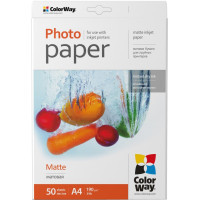 Фотопапір ColorWay A4 190г Matte 50ст. (PM190050A4)