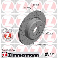 Гальмівний диск ZIMMERMANN 150.3484.52