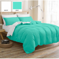 Постільна білизна MirSon Бязь Premium White-Mint 143х210х2 (2200000950819)