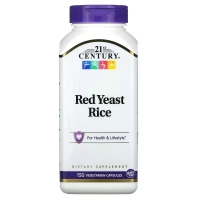 Трави 21st Century Червоний дріжджовий рис, Red Yeast Rice, 150 вегетаріанських капс. (CEN-22908)