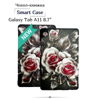 Чохол до планшета BeCover Smart Case Samsung Galaxy Tab A11 SM-X133/X135 8.7" Black Rose (713983)