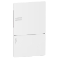 Розподільний щит Schneider Electric Mini Pragma 1ряд/4 модуля, внутрішній, димчасті двері (MIP22104)