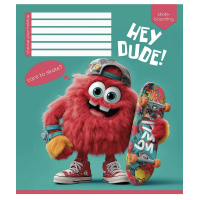 Зошит Школярик Hey dude 12 аркушів клітинка (012-3668K)
