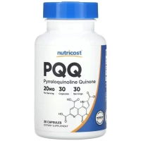 Вітамінно-мінеральний комплекс Nutricost Пірролохінолінхінон PQQ, 20 мг, PQQ, 30 капсул (NCS57025)