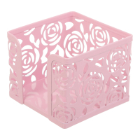 Підставка-куб для листів і паперів Buromax ROSE, PASTEL, металевий, рожевий (BM.6217-10)