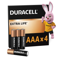 Батарейка Duracell AAA лужні 4 шт. в упаковці (5000394052543 / 81545421)