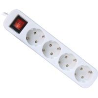 Мережевий подовжувач Defender S418 1.8 m 4 роз switch white (99237)