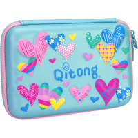 Пенал Cool For School з тисненням 1 відділення Блакитний (QT-5615-Blue)