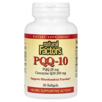 Вітамінно-мінеральний комплекс Natural Factors PQQ з Коензимом Q10, 20 мг, PQQ-10, 30 капсул (NFS-02617)