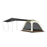 Намет Naturehike тримісний автоматичний із тентом Ango CNK2550WS01 L, коричневий (6975641887799)