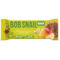 Батончик дитячий Bob Snail Яблуко, манго, кеш'ю та кріспи кіноа 35 г (1740730)
